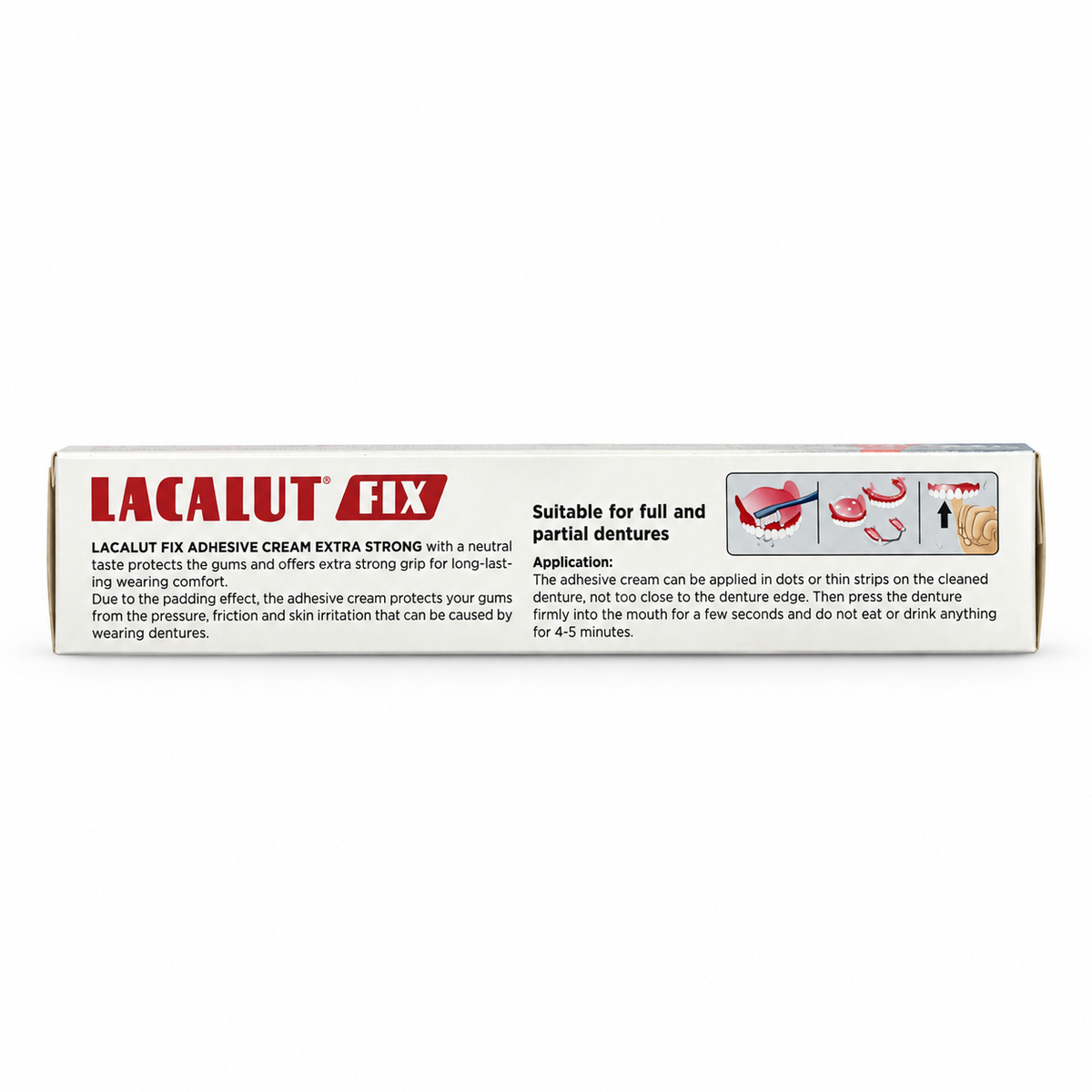 Lacalut Fix Extra Strong Adhesive Cream Neutral 40 g -لاكالوت فيكس كريم تثبيت أطقم الأسنان بقوة إضافية بطعم محايد ٤٠ غرام