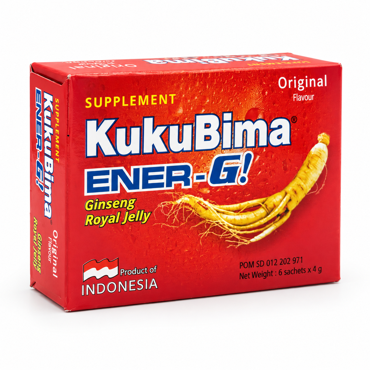 KukuBima Ener-G! Original Flavour Supplement 6 Sachets × 4 g - كوكو بيما إنرجي مكمل غذائي بالنكهة الأصلية ٦ أكياس × ٤ غرام