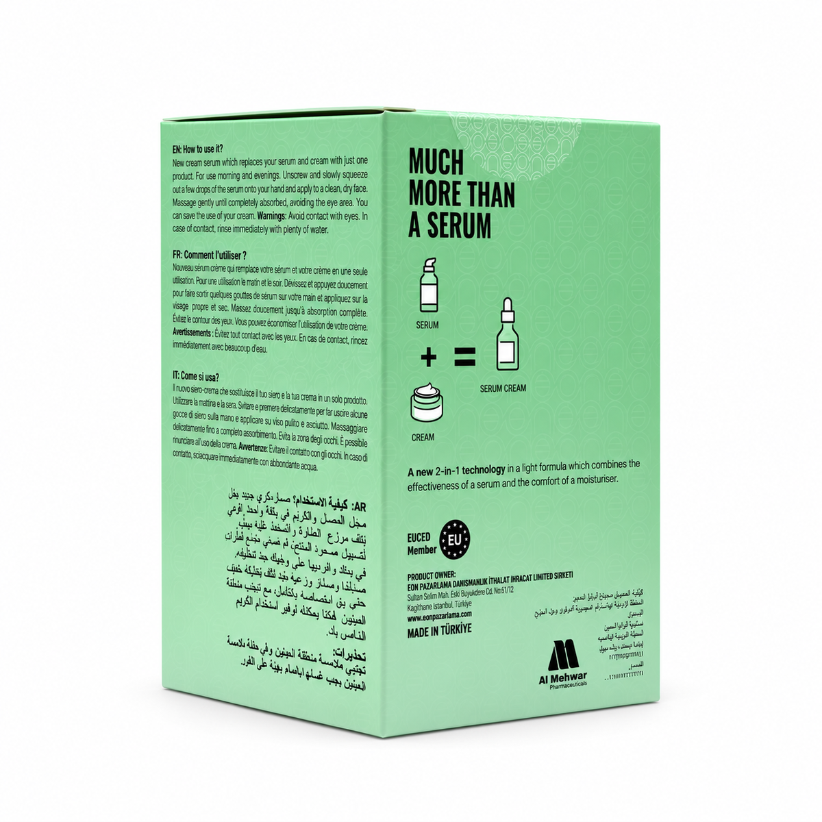 EON 20% Cica Solution 2-in-1 Serum Cream 30 ml - إيون سيكا سوليوشن ٢٠٪ سيروم وكريم اثنان في واحد ٣٠ مل