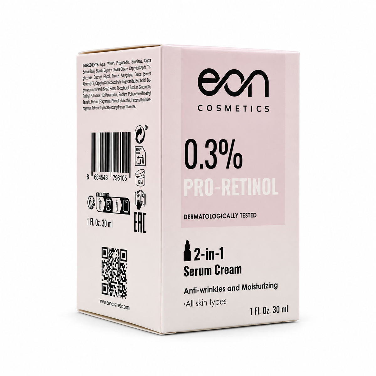 EON 0.3% Pro-Retinol 2-in-1 Serum Cream 30 ml- إيون برو ريتينول ٠٫٣٪ سيروم وكريم اثنان في واحد ٣٠ مل