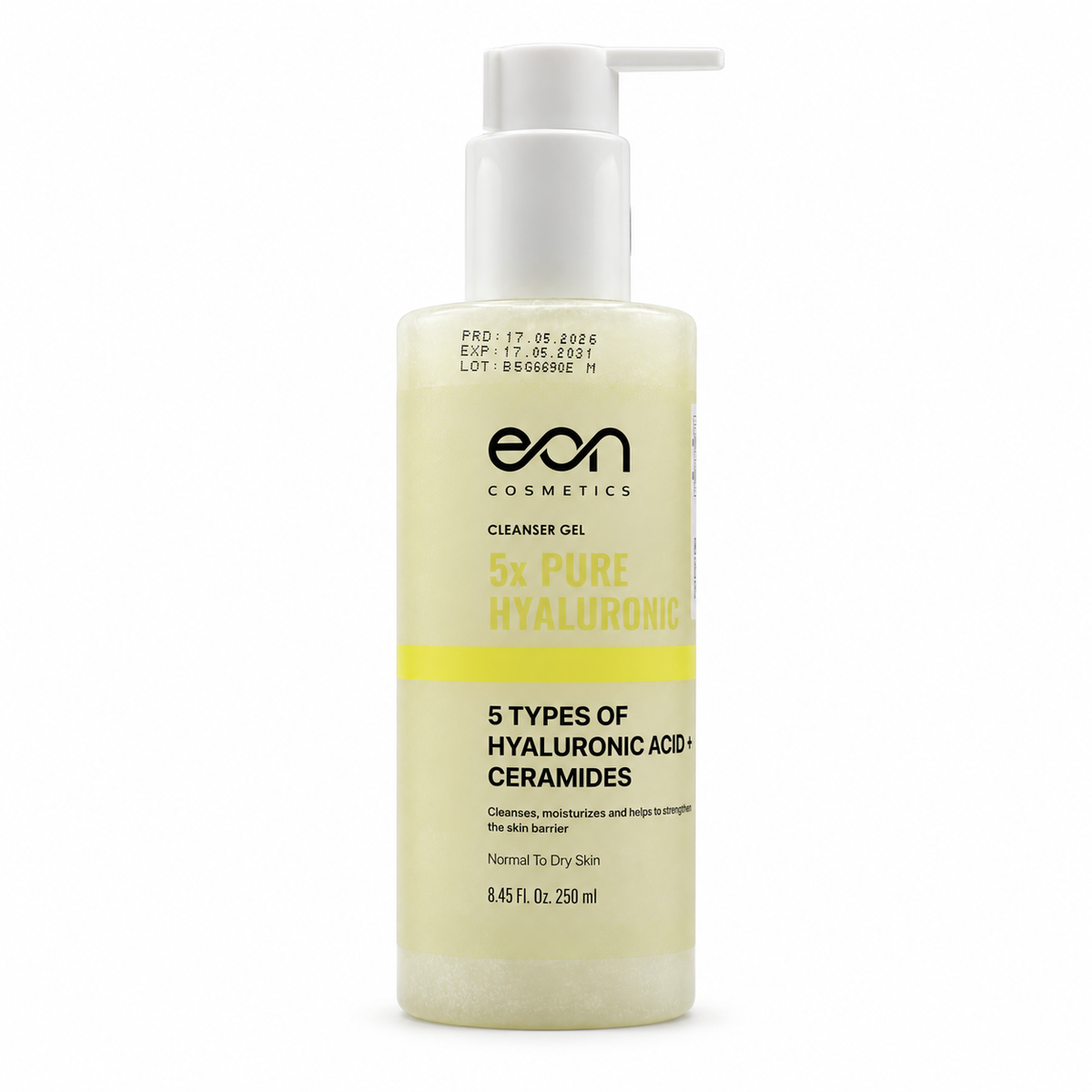 EON 5x Pure Hyaluronic Cleanser Gel 250 ml - إيون جل تنظيف الوجه بخمسة أنواع من حمض الهيالورونيك النقي ٢٥٠ مل