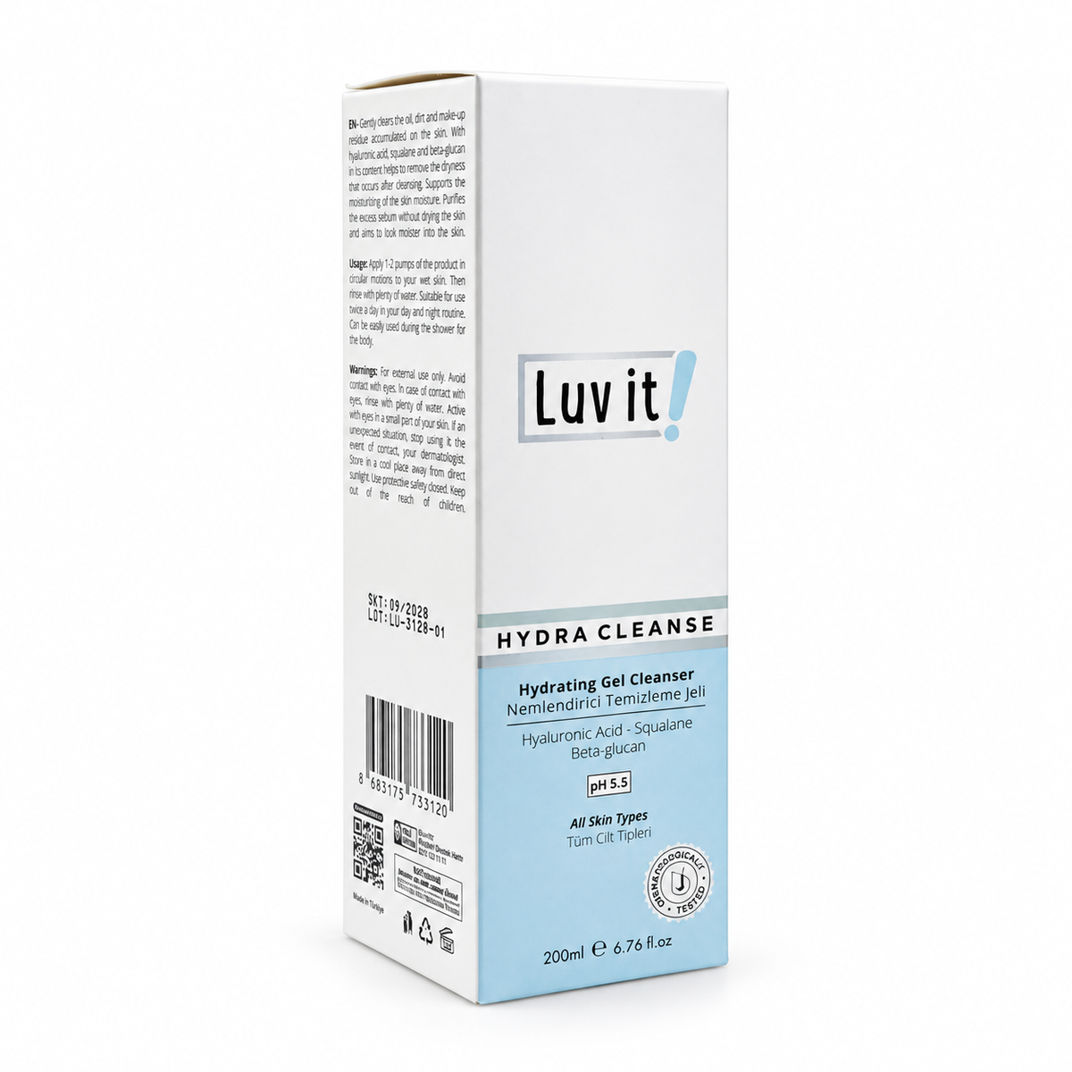 Luv it Hydra Cleanse Hydrating Gel Cleanser 200 ml- لاف إت هيدرا كلينز جل تنظيف مرطب ٢٠٠ مل