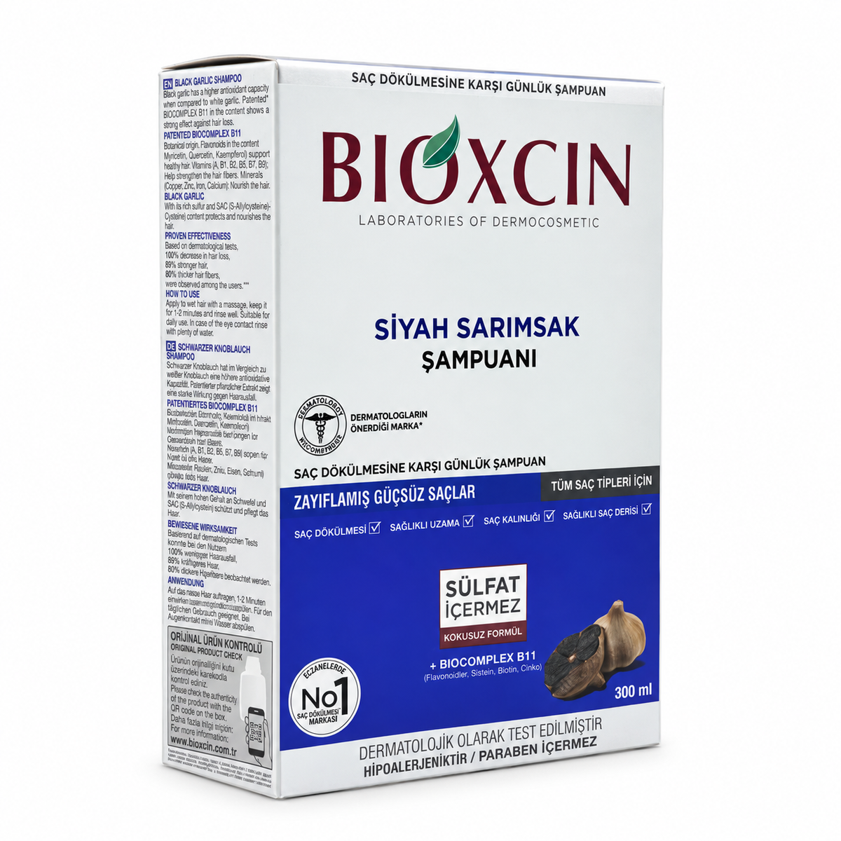 Bioxcin Black Garlic Shampoo 300 ml - بيوكسين شامبو الثوم الأسود ٣٠٠ مل