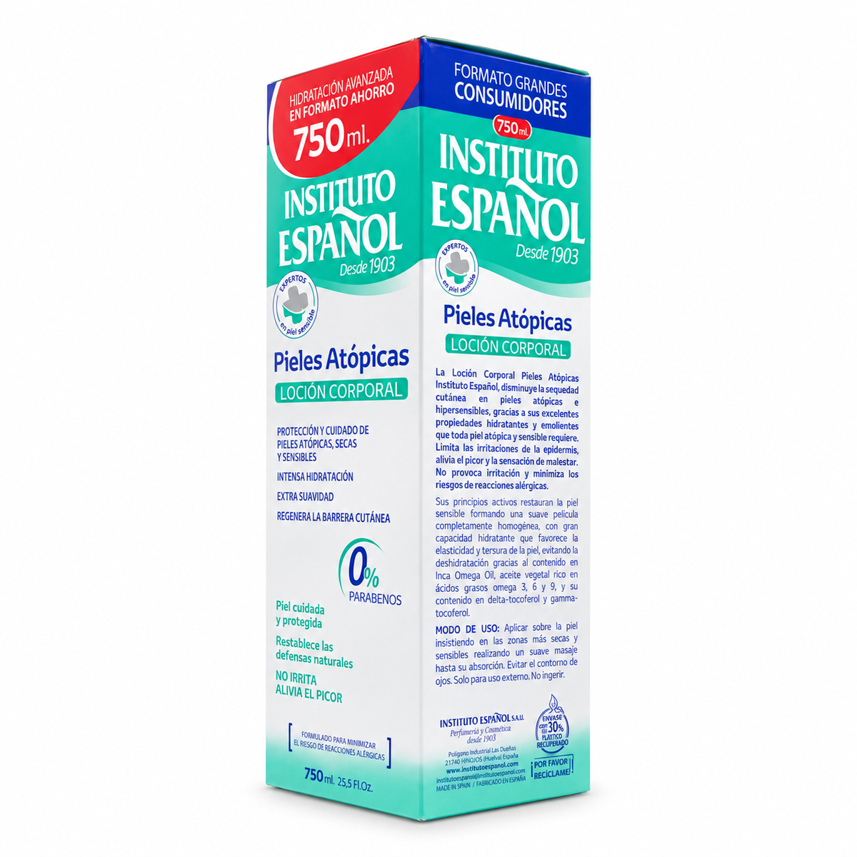 Instituto Español Atopic Skin Body Lotion 750 ml - إنستيتوتو إسبانيول لوشن الجسم للبشرة المعرضة للأكزيما ٧٥٠ مل
