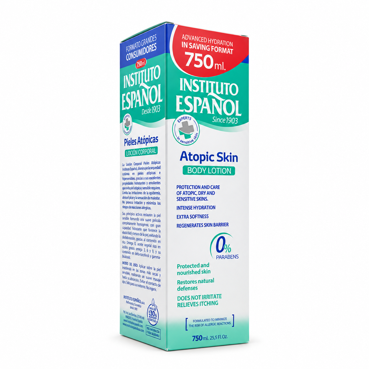 Instituto Español Atopic Skin Body Lotion 750 ml - إنستيتوتو إسبانيول لوشن الجسم للبشرة المعرضة للأكزيما ٧٥٠ مل