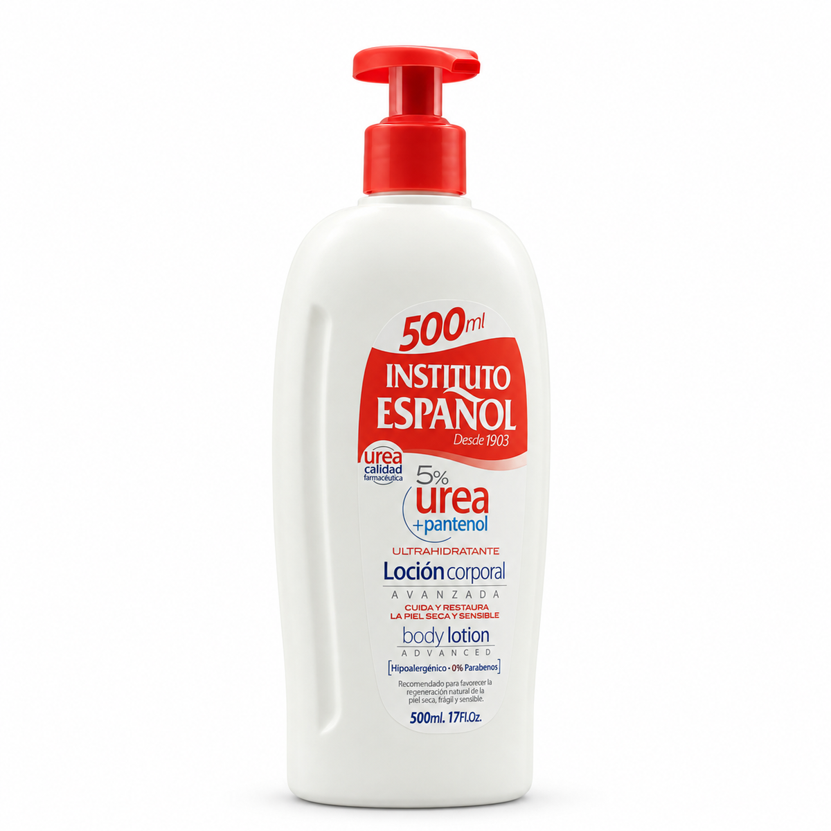 Instituto Español Urea 5% + Panthenol Advanced Body Lotion 500 ml - إنستيتوتو إسبانيول لوشن الجسم المتقدم باليوريا ٥٪ والبانثينول ٥٠٠ مل