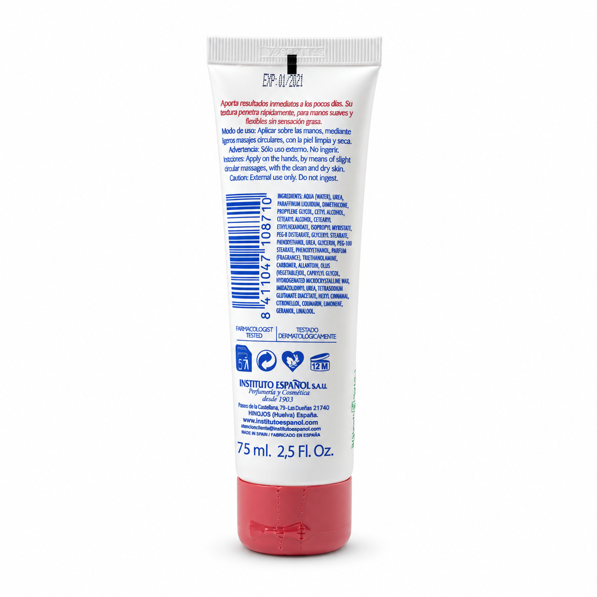 Instituto Español Urea 20% Advanced Hand Cream 75 ml - إنستيتوتو إسبانيول كريم اليدين المتقدم باليوريا ٢٠٪ بحجم ٧٥ مل