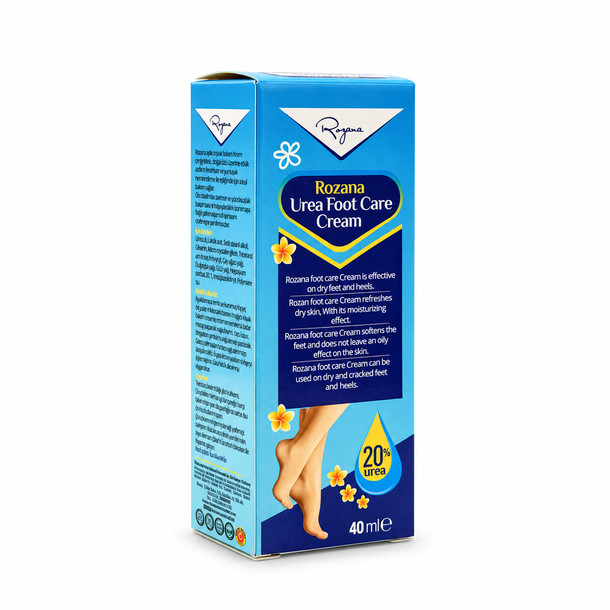 Rozana Urea Foot Care Cream 20% 40 ml - روزانا كريم العناية بالقدمين باليوريا ٢٠٪ بحجم ٤٠ مل