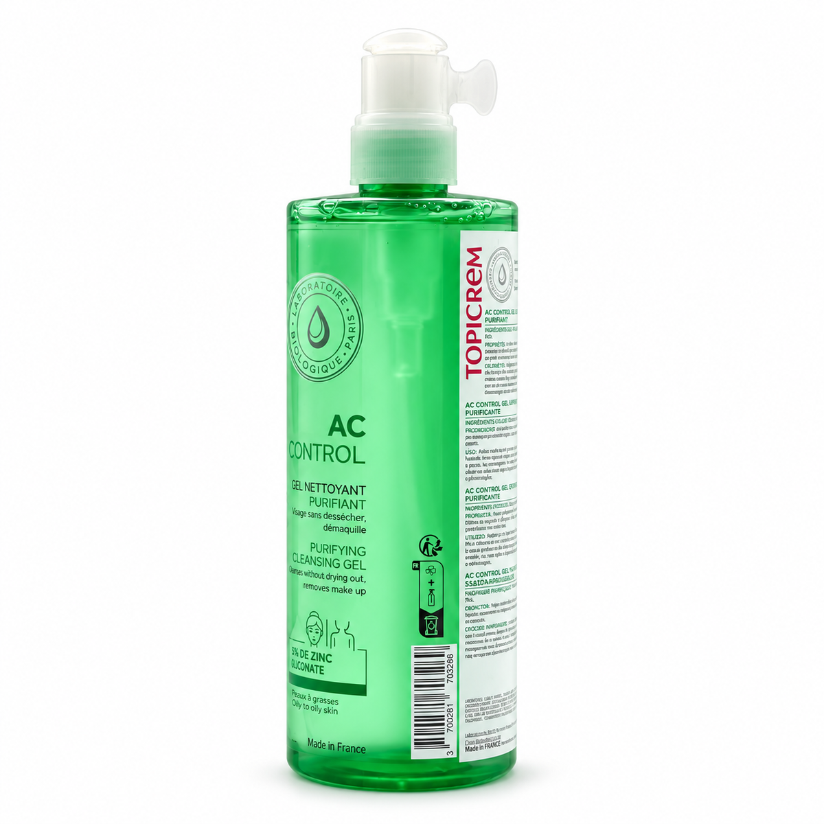 TOPICREM AC CONTROL Purifying Cleansing Gel 400 ml - توبيكريم إيه سي كنترول جل التنظيف المنقي ٤٠٠ مل
