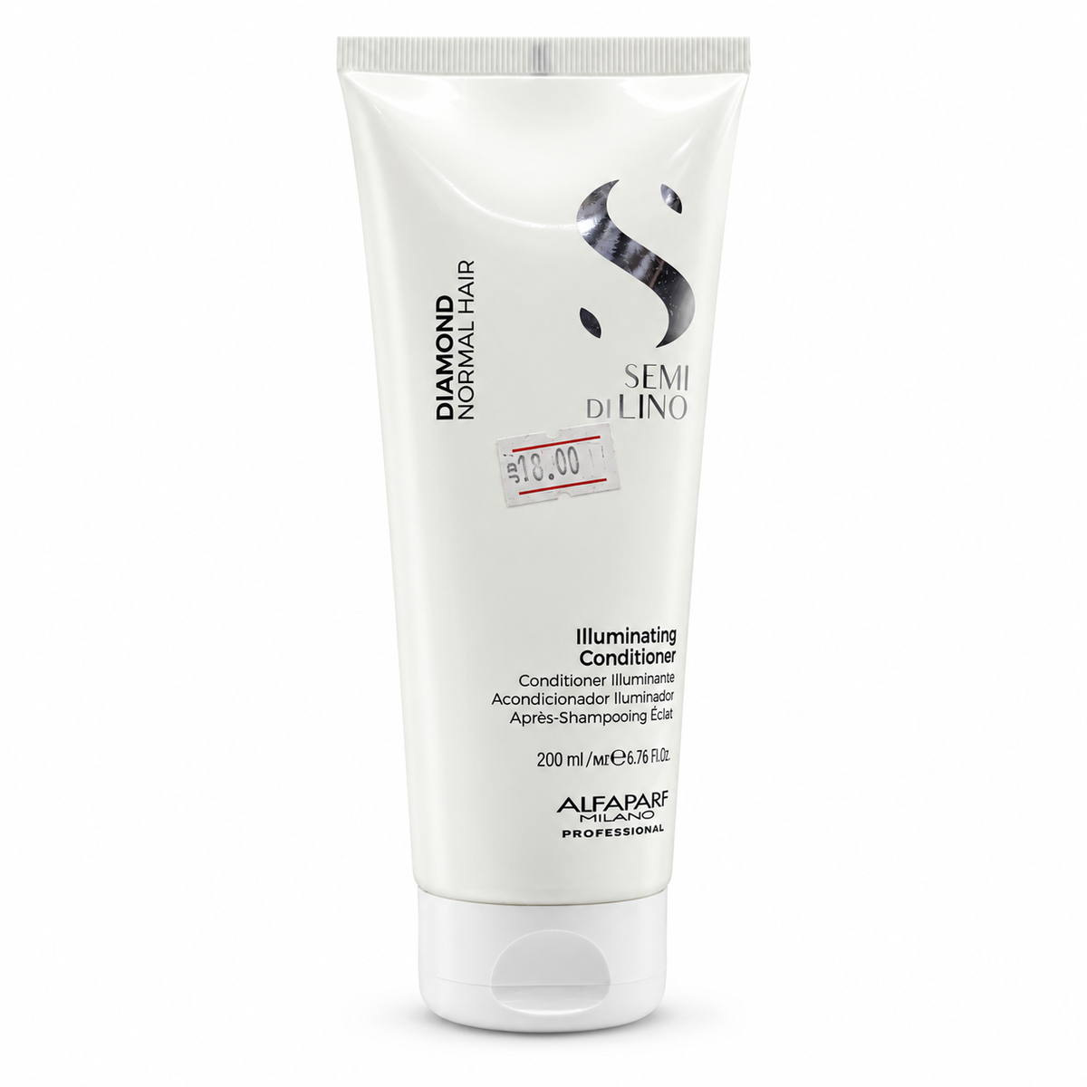 ALFAPARF MILANO PROFESSIONAL Semi di Lino Diamond Illuminating Conditioner 200 ml - ألفابارف ميلانو بروفيشنال سيمي دي لينو دايموند بلسم تعزيز لمعان الشعر ٢٠٠ مل