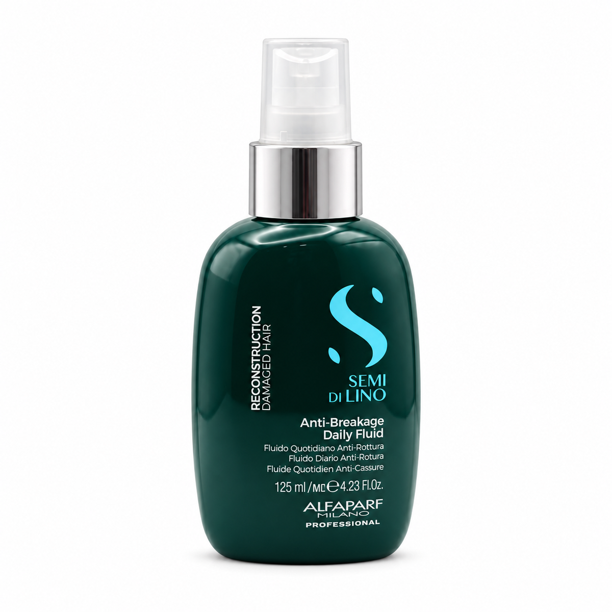 ALFAPARF MILANO PROFESSIONAL Semi di Lino Reconstruction Anti-Breakage Daily Fluid 125 ml - ألفابارف ميلانو بروفيشنال سيمي دي لينو ريكونستركشن سائل يومي للحد من تكسر الشعر ١٢٥ مل