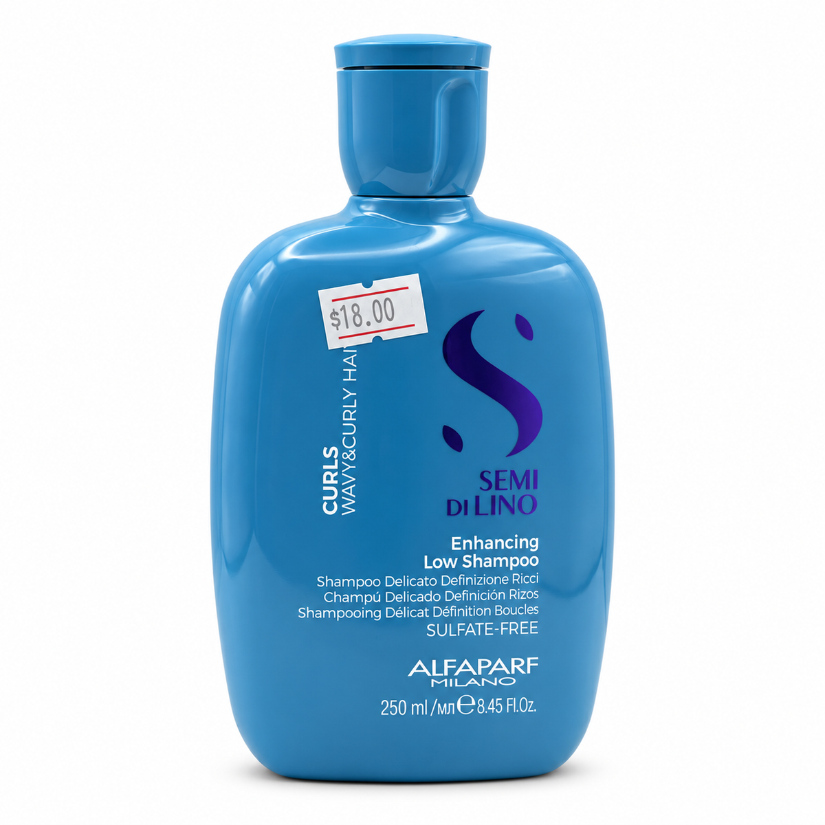ALFAPARF MILANO PROFESSIONAL Semi di Lino Curls Enhancing Low Shampoo 250 ml - ألفابارف ميلانو بروفيشنال شامبو لطيف لتحديد تموجات الشعر ٢٥٠ مل
