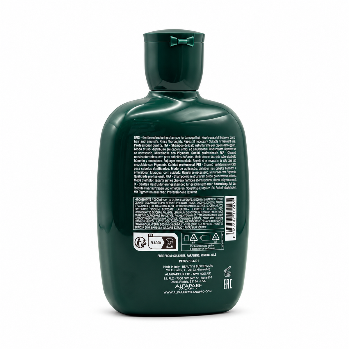 ALFAPARF MILANO PROFESSIONAL Semi di Lino Reconstruction Reparative Low Shampoo 250 ml - ألفابارف ميلانو بروفيشنال سيمي دي لينو ريكونستركشن شامبو لطيف لترميم الشعر التالف ٢٥٠ مل