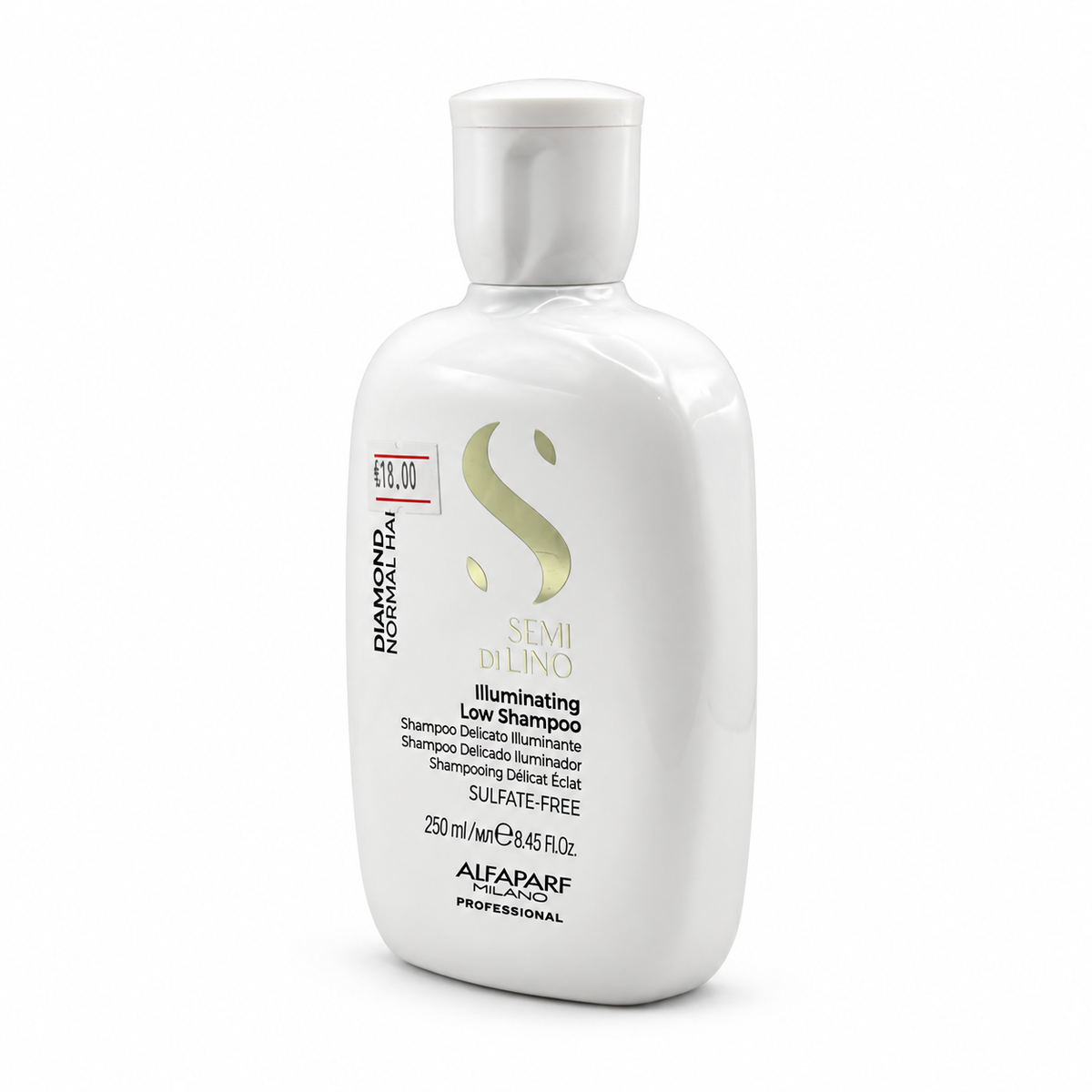 ALFAPARF MILANO PROFESSIONAL Semi di Lino Illuminating Low Shampoo 250 ml - ألفابارف ميلانو بروفيشنال سيمي دي لينو شامبو لطيف لتعزيز لمعان الشعر ٢٥٠ مل