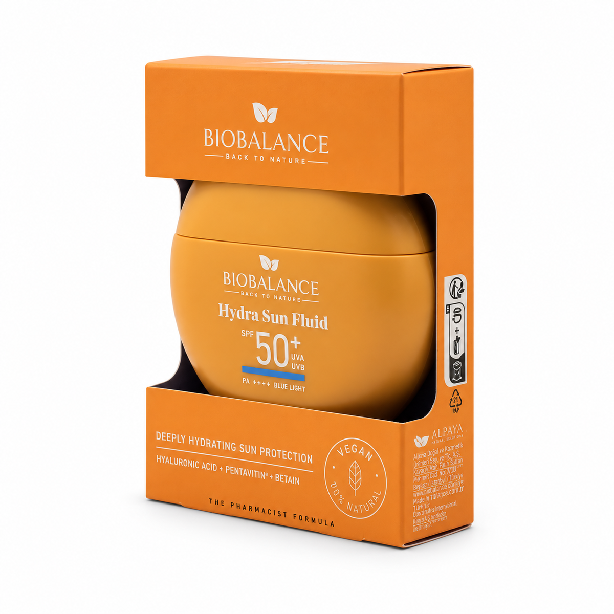 BIOBALANCE Hydra Sun Fluid SPF 50+  40 ml - بيوبالانس هيدرا صن فلويد سائل واقي الشمس المرطب بعامل حماية ٥٠+ ٤٠ مل