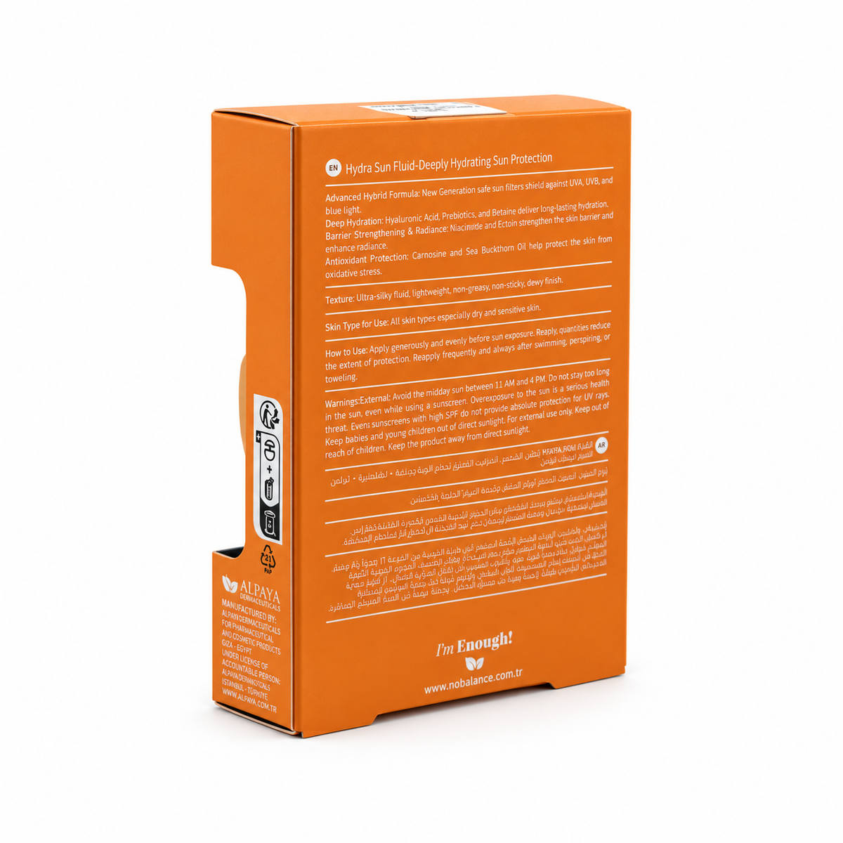 BIOBALANCE Hydra Sun Fluid SPF 50+  40 ml - بيوبالانس هيدرا صن فلويد سائل واقي الشمس المرطب بعامل حماية ٥٠+ ٤٠ مل