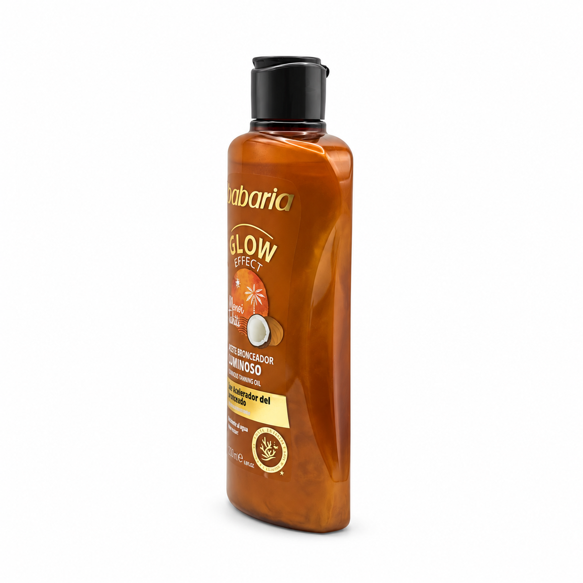 Babaria Glow Effect Monoi Tahiti Luminous Tanning Oil 200 ml - باباريا جلو إفكت زيت تسمير مضيء ٢٠٠ مل