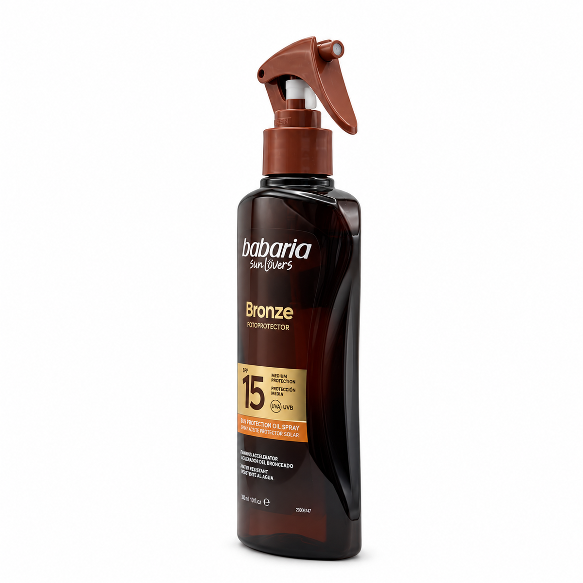 Babaria Sun Lovers Bronze Sun Protection Oil Spray SPF 15 300 ml - باباريا صن لوفرز برونز بخاخ زيت واقي الشمس بعامل حماية ١٥ ٣٠٠ مل
