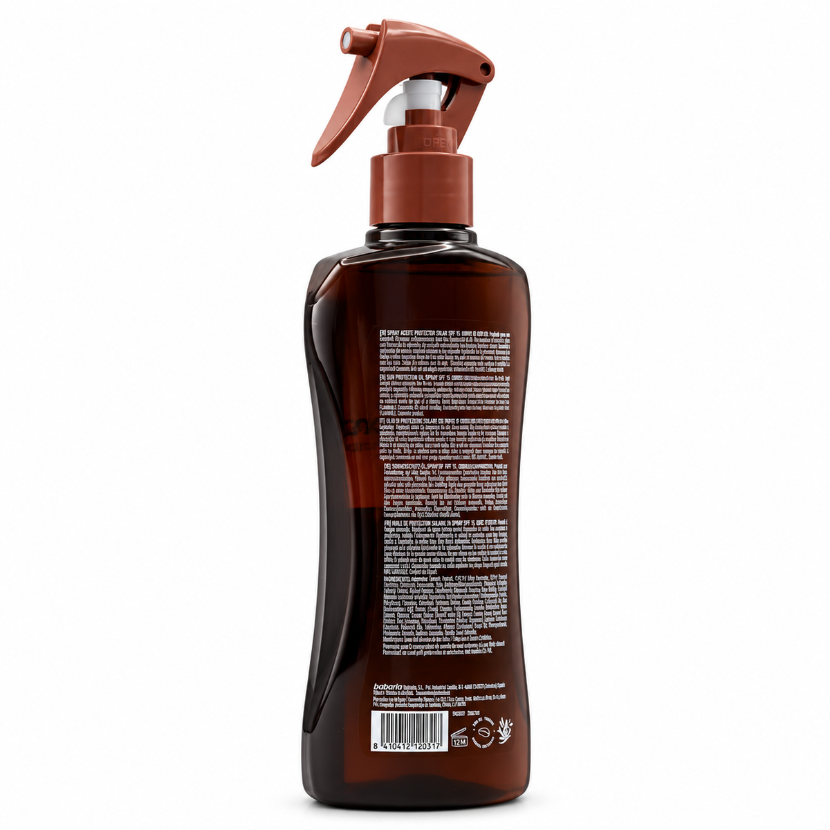 Babaria Sun Lovers Bronze Sun Protection Oil Spray SPF 15 300 ml - باباريا صن لوفرز برونز بخاخ زيت واقي الشمس بعامل حماية ١٥ ٣٠٠ مل