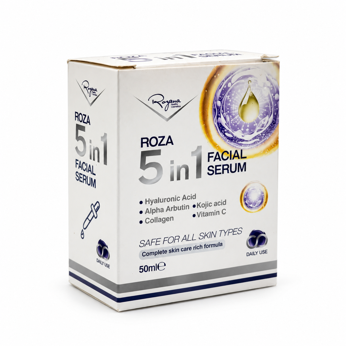 ROZA 5 in 1 Facial Serum 50 ml - روزا سيروم الوجه ٥ في ١ ٥٠ مل