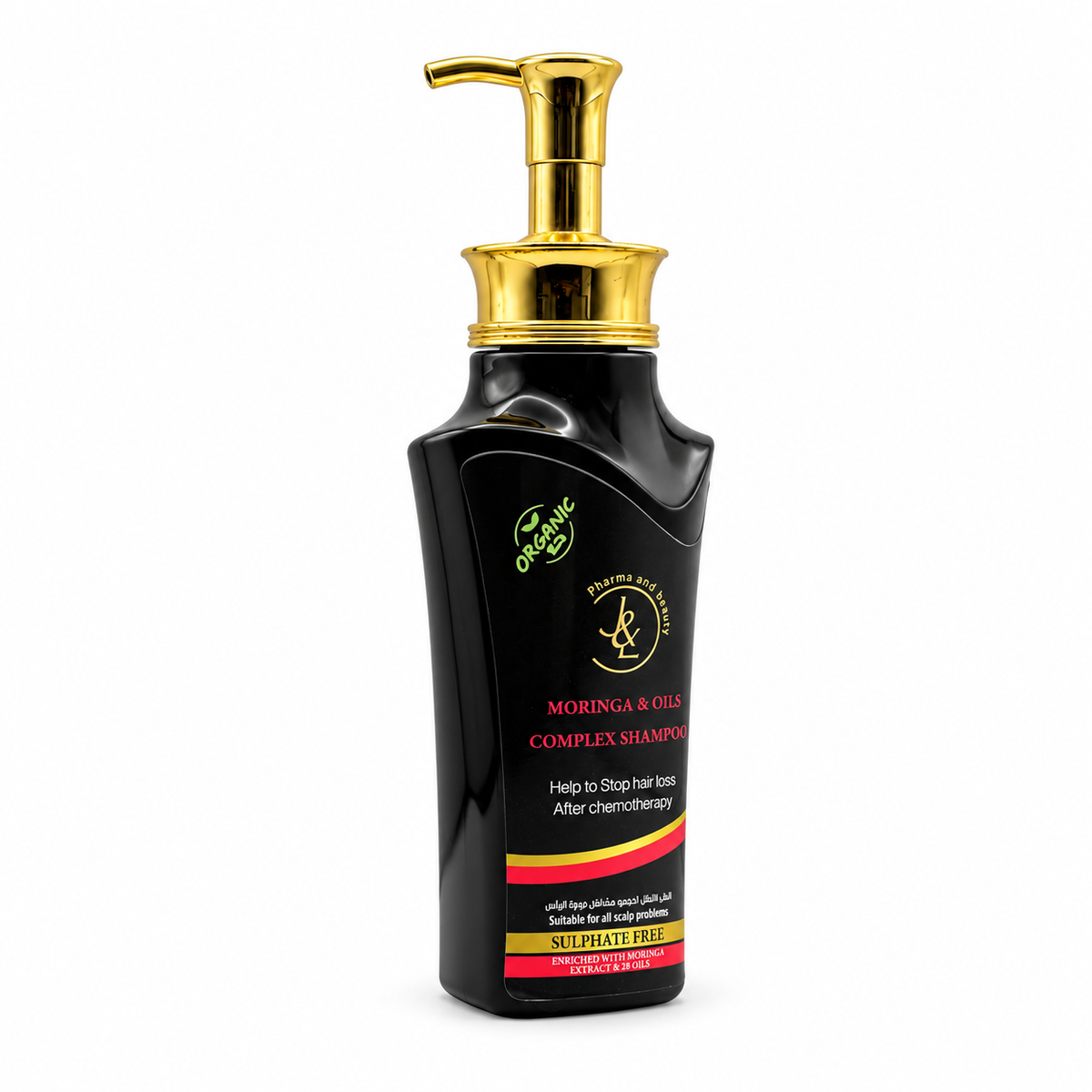 J&L Moringa & Oils Complex Shampoo 350 ml - جي آند إل شامبو المورينجا ومركب الزيوت ٣٥٠ مل