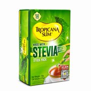 Tropicana Slim Stevia Zero Calorie Sweetener 50 Sticks 75 g -مُحلّي تروبيكانا سليم ستيفيا الخالي من السعرات الحرارية ٥٠ كيس ٧٥ غرام