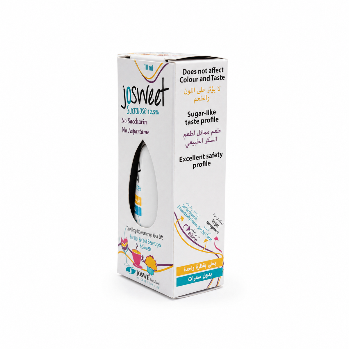 Josweet Sucralose 12.5% Drops 10ml - جوسويت قطرات السكرالوز ١٢٫٥٪ ١٠ مل