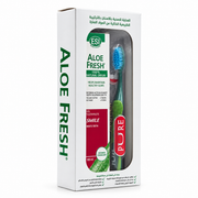 Aloe Fresh Smile Strong Mint Gel Toothpaste 100ml with Pure Toothbrush - ألو فريش سمايل معجون جل الأسنان بالنعناع القوي ١٠٠ مل مع فرشاة بيور