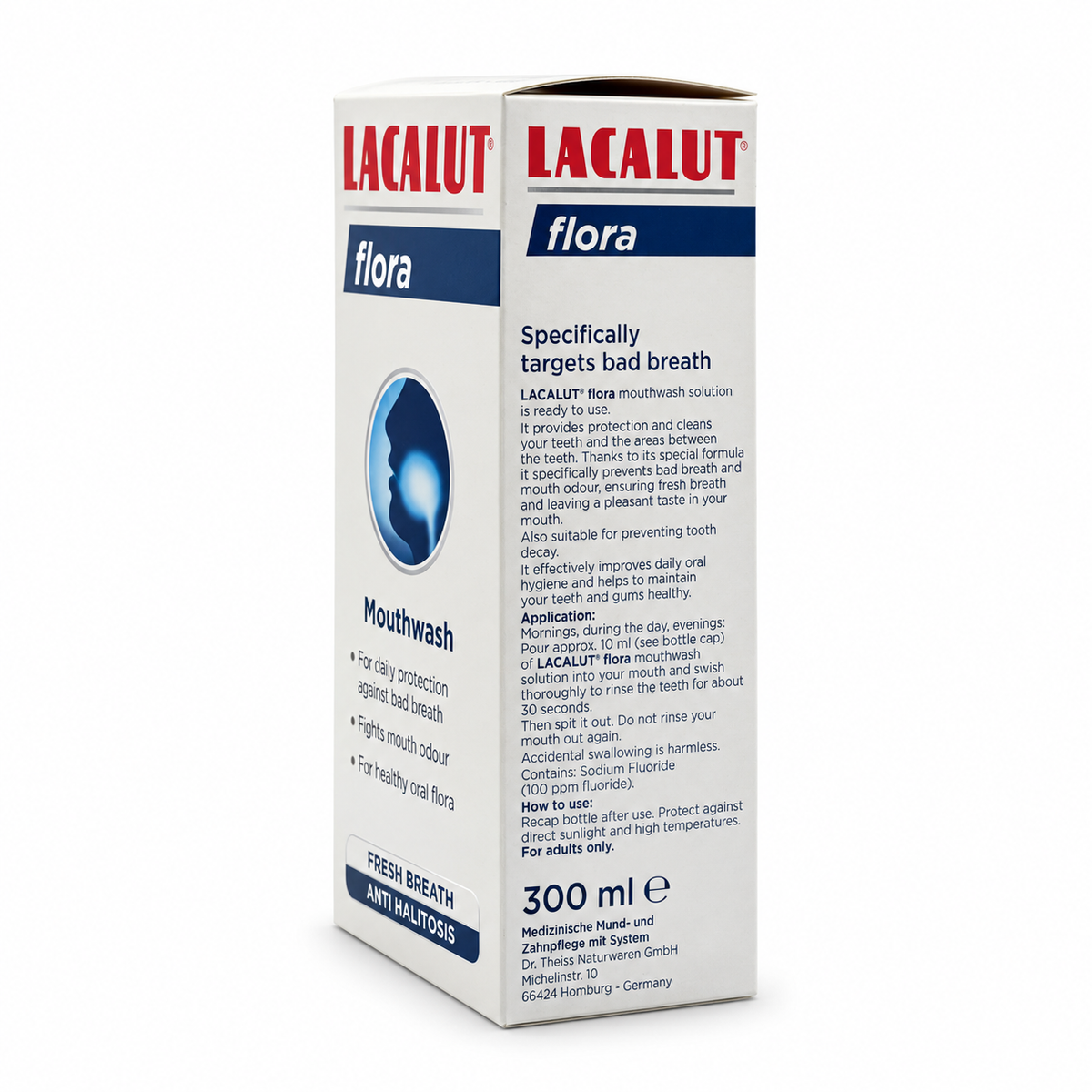 LACALUT Flora Mouthwash 300 ml - لاكالوت فلورا غسول الفم  ٣٠٠ مل