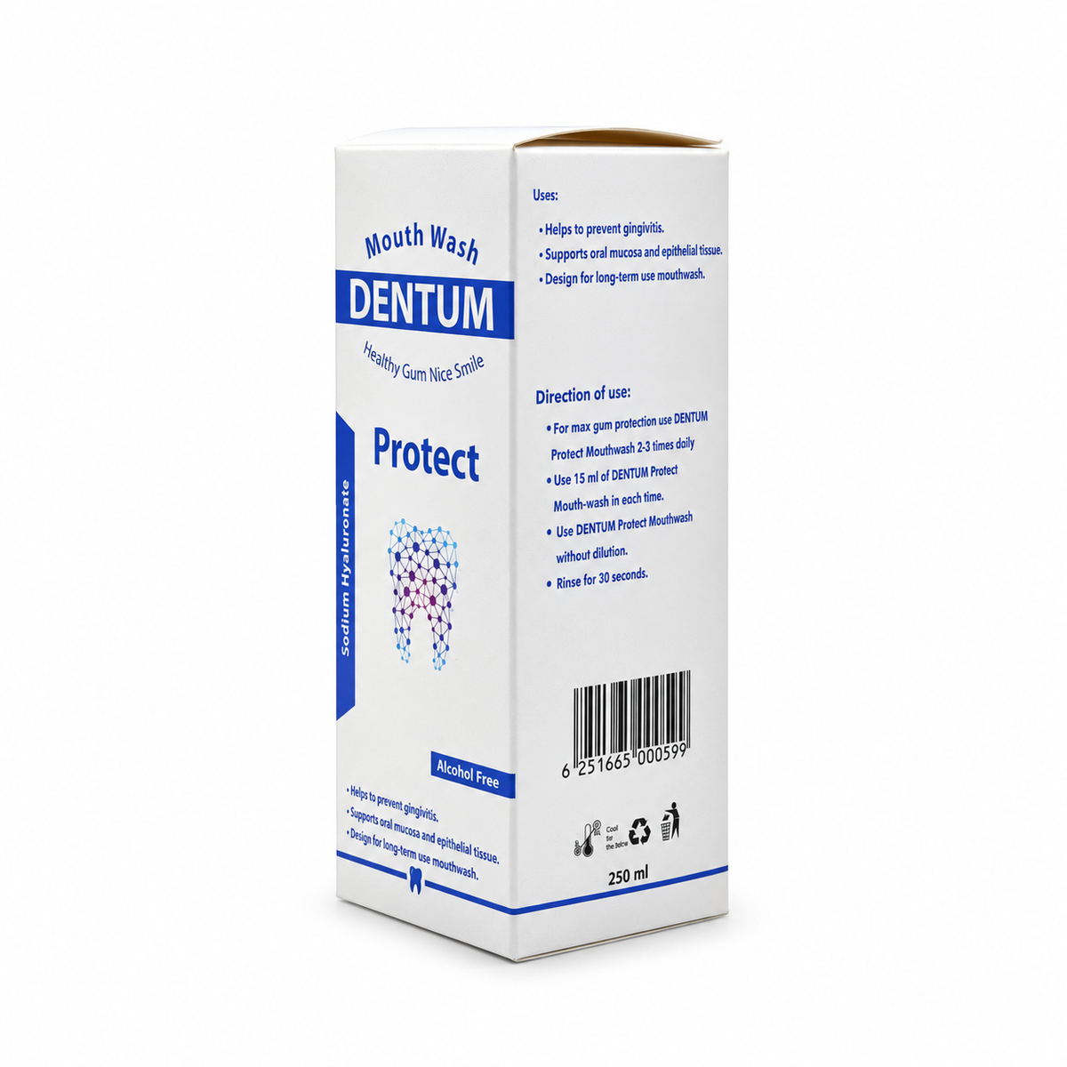 DENTUM Protect Mouthwash 250 ml - دينتوم بروتكت غسول الفم ٢٥٠ مل