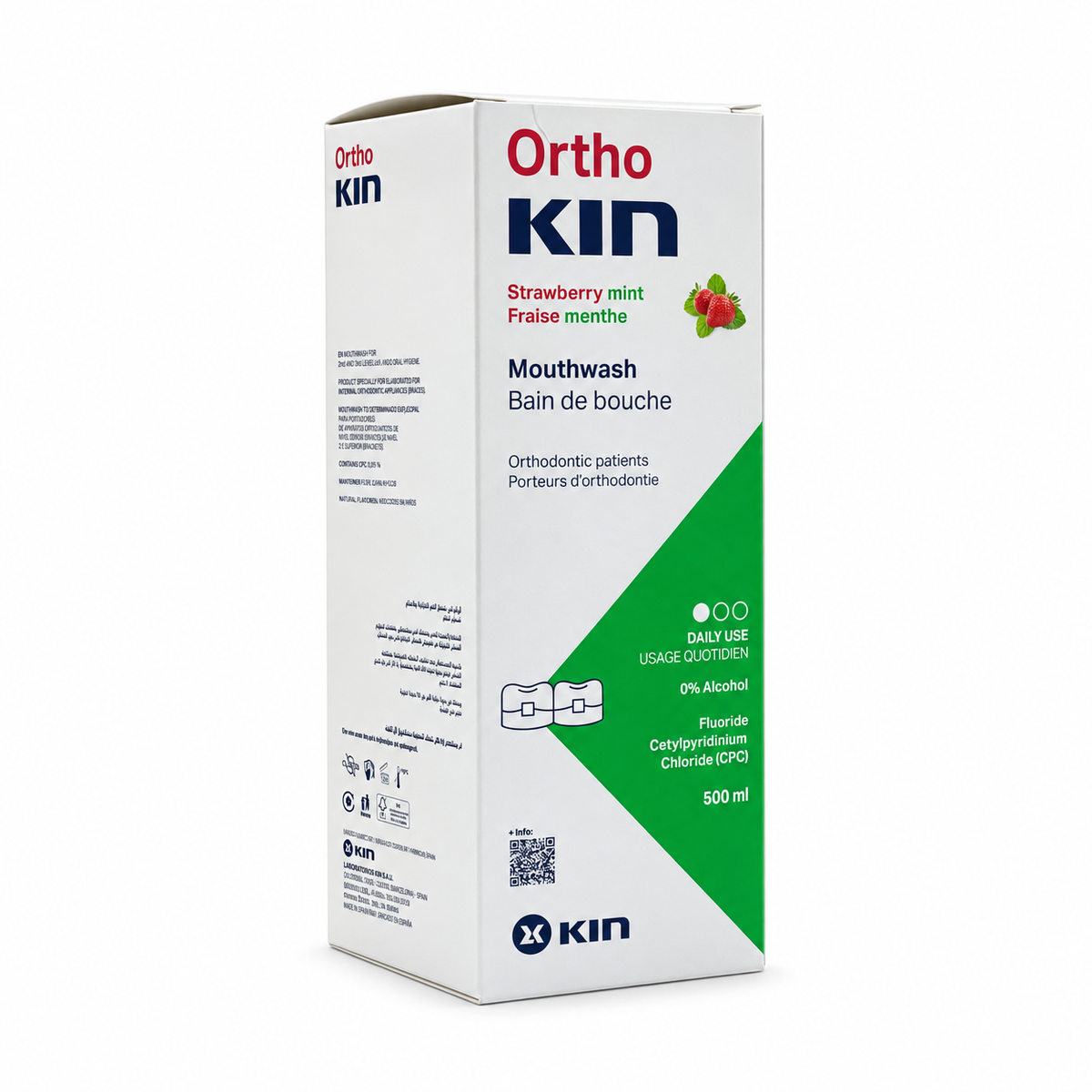KIN OrthoKin Mouthwash 500 ml- كين أورثوكين غسول الفم ٥٠٠ مل
