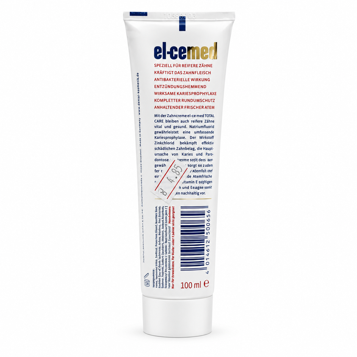 El-Ce-Med Total Care 40 Vital Toothpaste 100 ml -إل سي ميد توتال كير ٤٠ فيتال معجون أسنان ١٠٠ مل