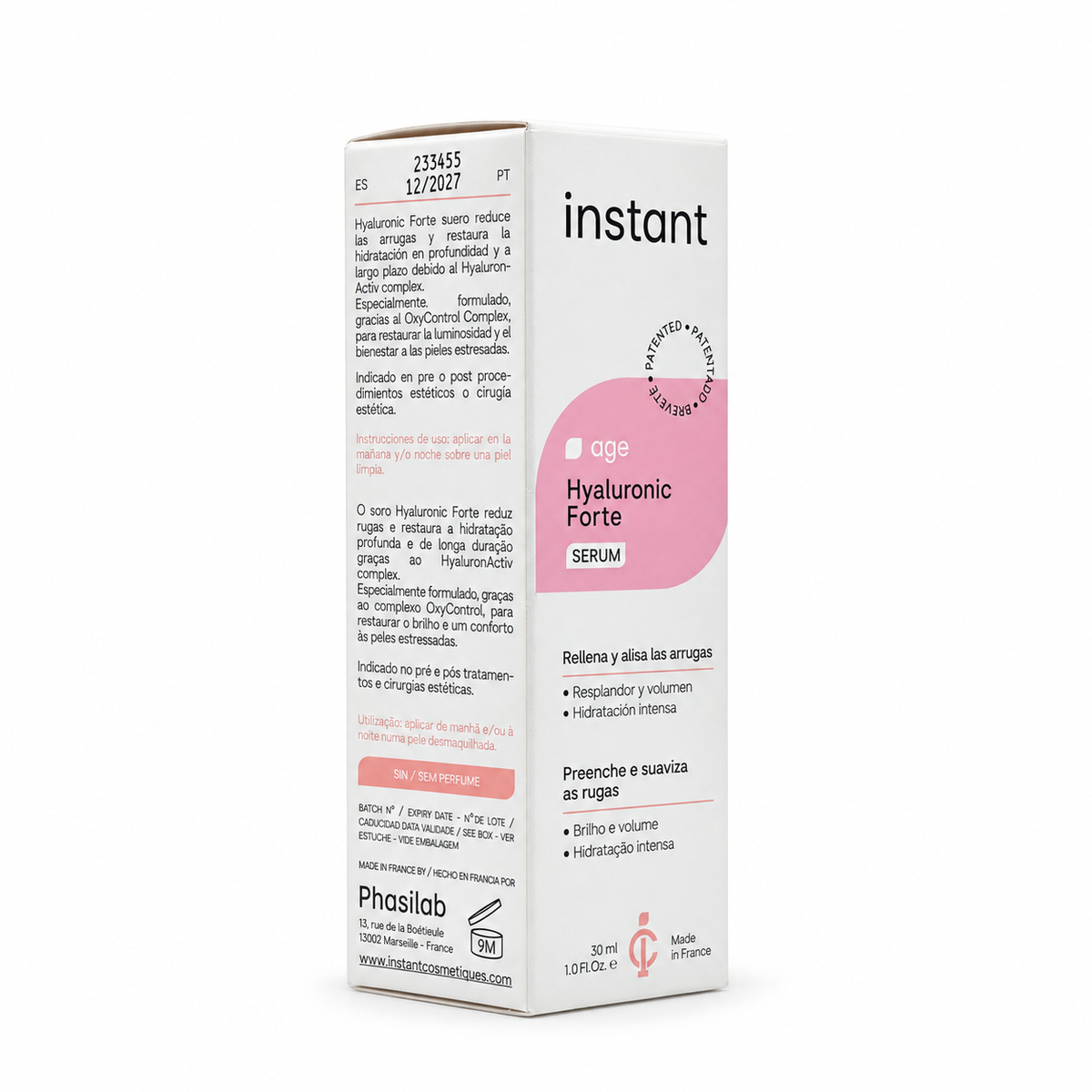 Phasilab Instant Age Hyaluronic Forte Serum 30ml - فاسيلاب إنستانت إيج هيالورونيك فورت سيروم 30مل