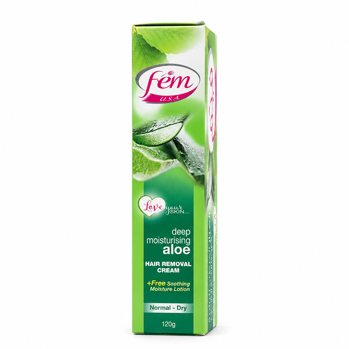 Fem Aloe Vera Hair Removal Cream 120 g - كريم فيم لإزالة الشعر بالألوفيرا 120 غ