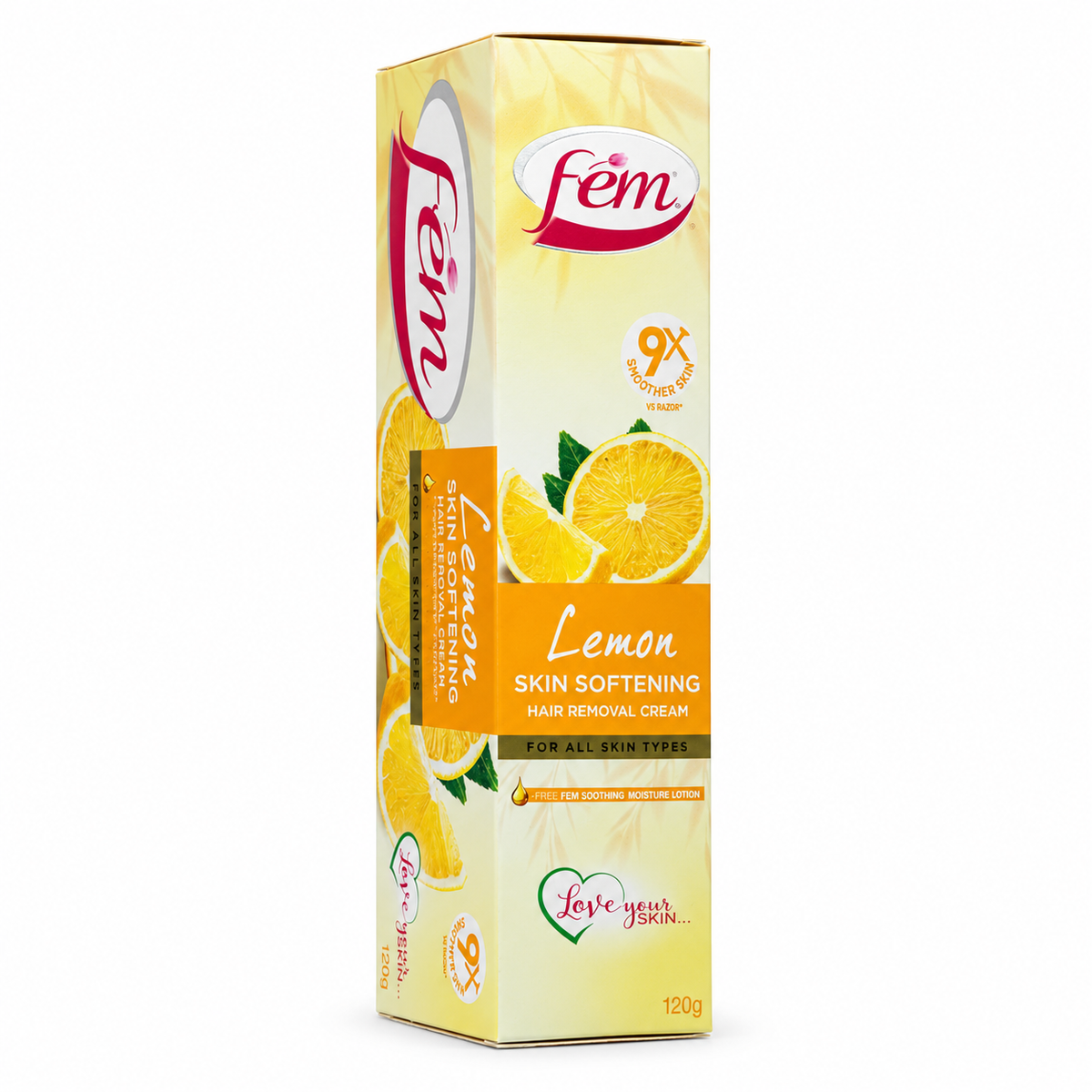 Fem Refreshing Lemon Hair Removal Cream 120 g - كريم فيم لإزالة الشعر بالليمون المنعش 120 غ