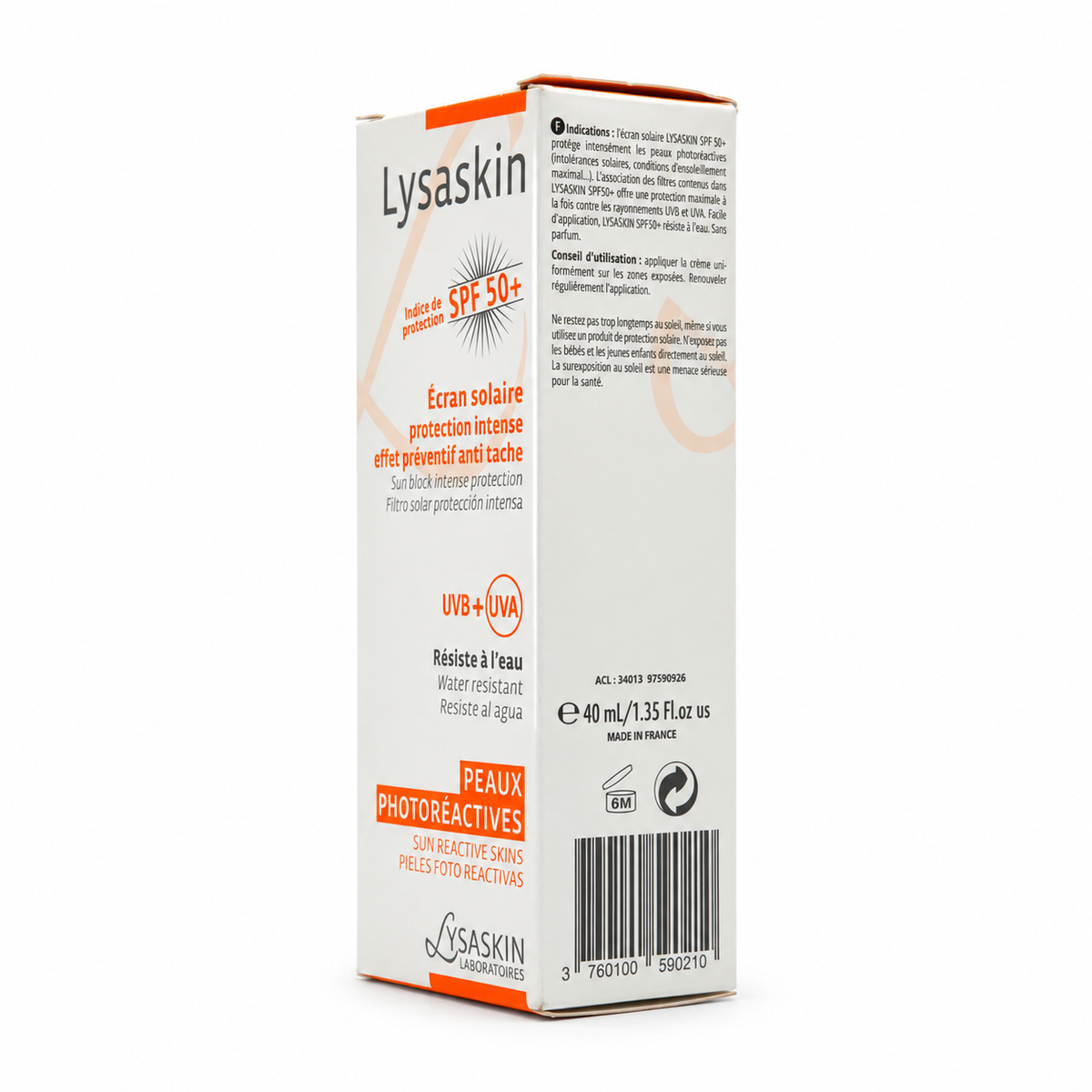 Lysaskin Ecran Solaire SPF50+ Cream 40ml - ليساسكين إكران سولير كريم SPF50+ 40 مل