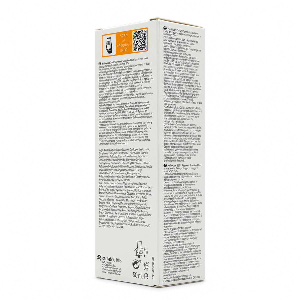 Cantabria Labs Heliocare 360º Pigment Solution Fluid SPF 50+ 50ml - كانتابريا لابز هيليوكير 360 بيغمنت سوليوشن فلويد SPF 50+ 50 مل