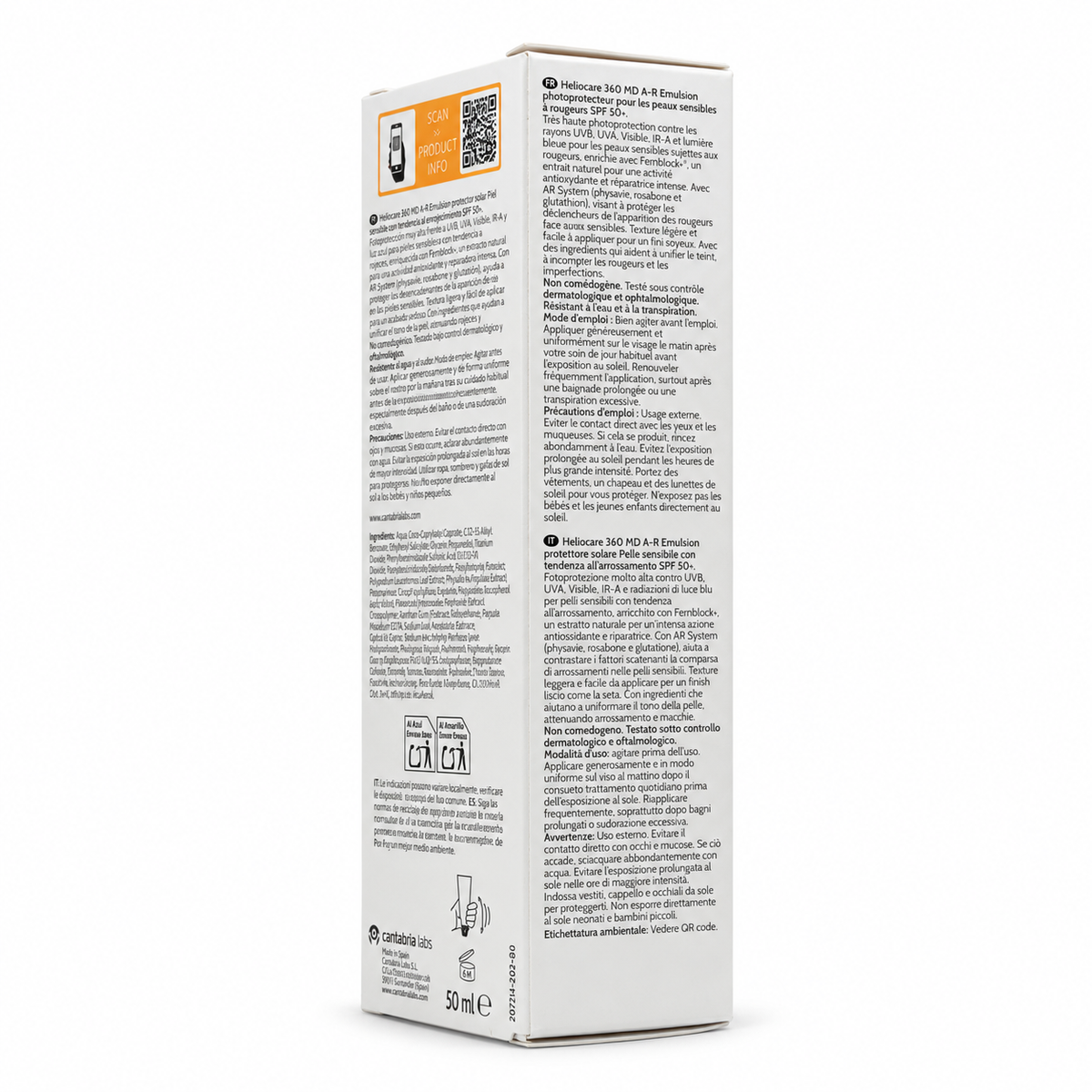 Cantabria Labs Heliocare 360º MD A-R Emulsion SPF 50+ 50ml - كانتابريا لابز هيليوكير 360 ام دي ايه ار ايمولشن SPF 50+ 50 مل