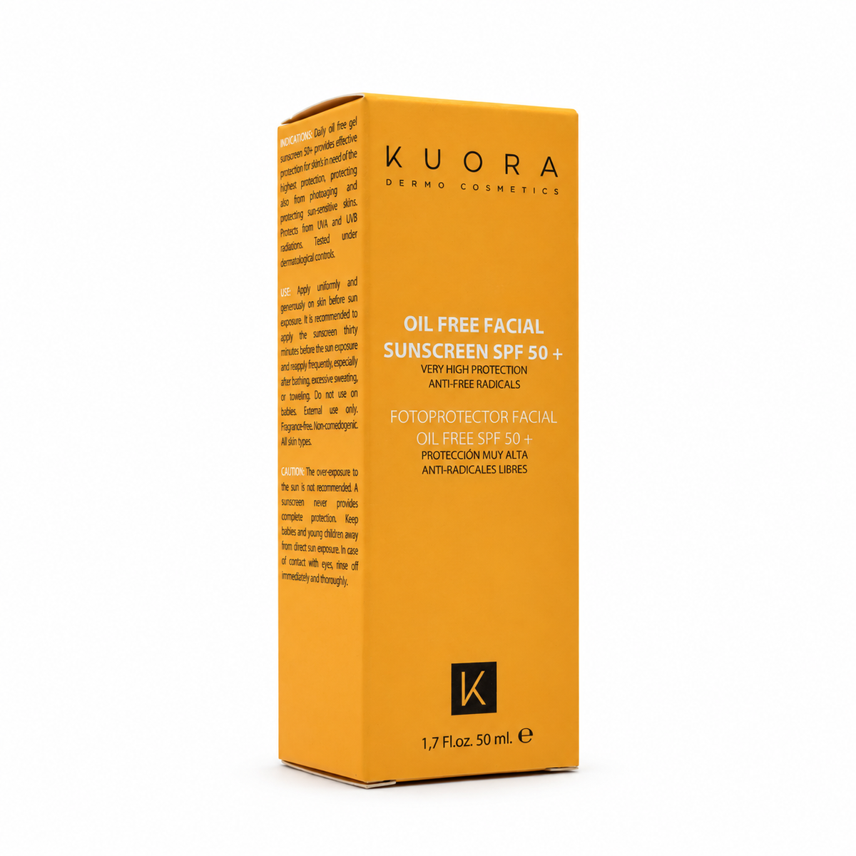 Kuora Oil Free Facial Sunscreen SPF 50+ 50ml - كيورا واقي شمس للوجه خالي من الزيوت SPF 50+ 50 مل