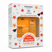 Isis Pharma Uveblock SPF 50+ Invisible Fluid 40ml 2 Pcs - ايزيس فارما يوفيبلك SPF 50+ فلويد غير مرئي 40 مل قطعتين