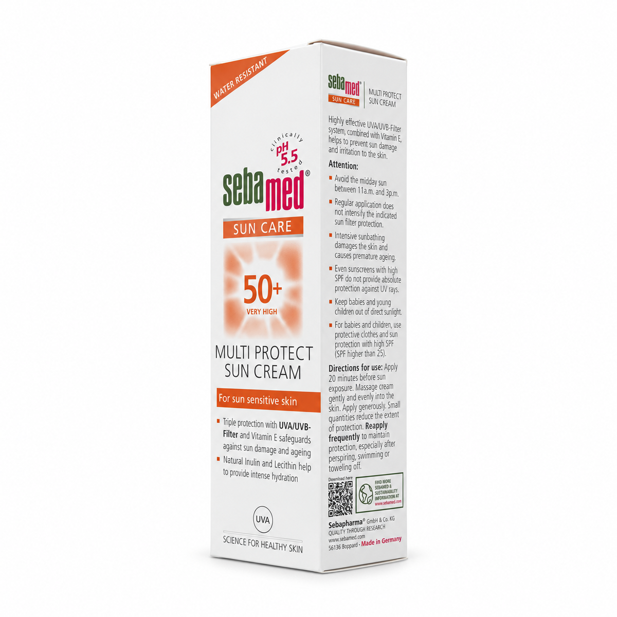 Sebamed Multi Protect Sun Cream SPF 50+ 75ml - سيباميد كريم واقي شمس متعدد الحماية SPF 50+ 75 مل