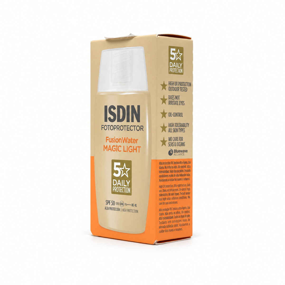 ISDIN Fotoprotector Fusion Water MAGIC Light SPF 50 50ml - ايزدين فوتوبروتكتور فيوجن ووتر ماجيك لايت SPF 50 50 مل