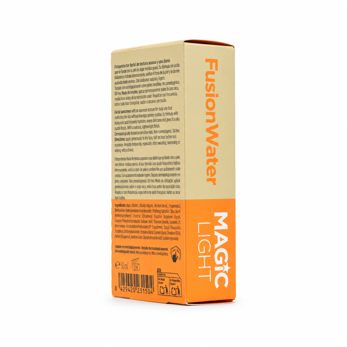 ISDIN Fotoprotector Fusion Water MAGIC Light SPF 50 50ml - ايزدين فوتوبروتكتور فيوجن ووتر ماجيك لايت SPF 50 50 مل