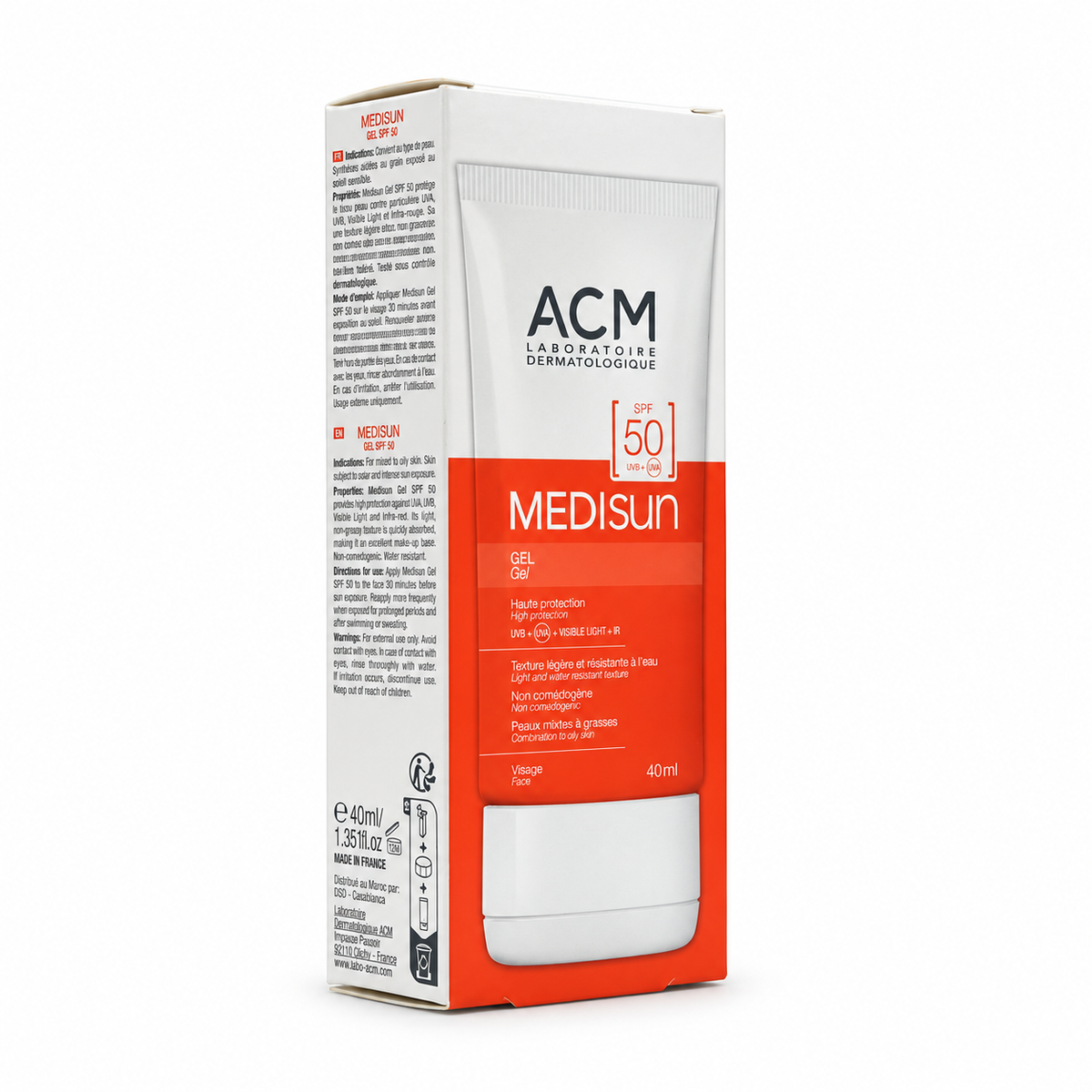 ACM Medisun Invisible Gel SPF 50 40ml - اي سي ام ميديسن جل واقي شمس غير مرئي SPF 50 40 مل
