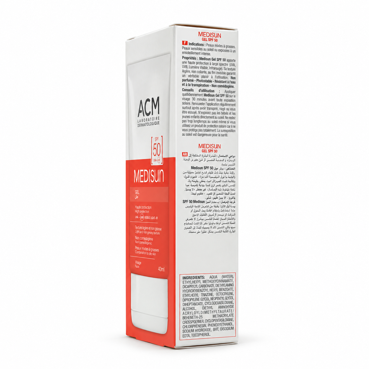 ACM Medisun Invisible Gel SPF 50 40ml - اي سي ام ميديسن جل واقي شمس غير مرئي SPF 50 40 مل