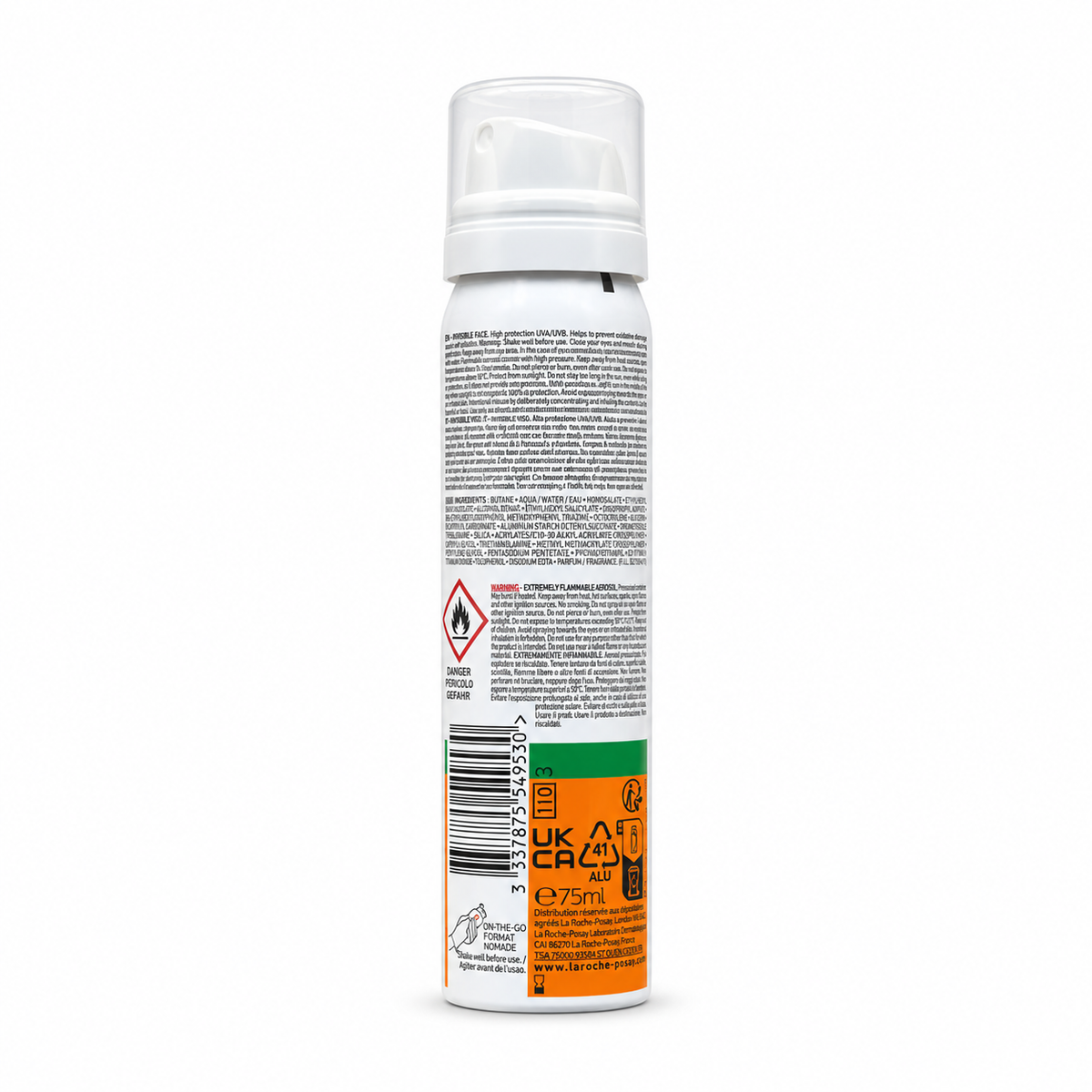 La Roche-Posay Anthelios Invisible Face Mist SPF 50 75ml - لاروش بوزيه أنثيليوس بخاخ واقي شمس غير مرئي للوجه SPF 50 75 مل