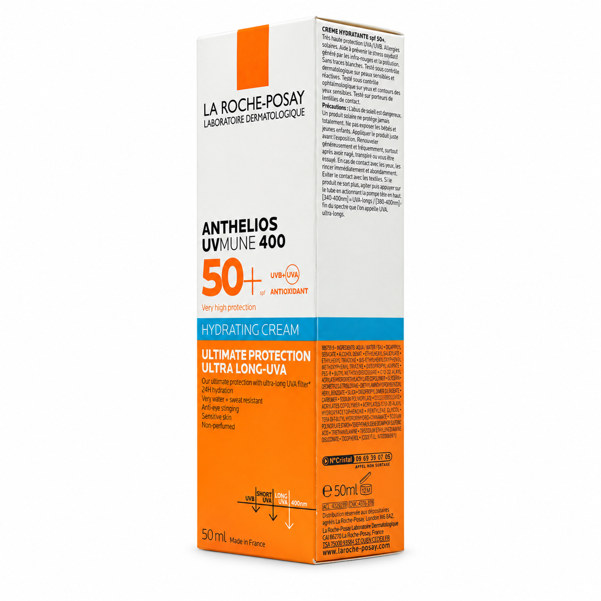 LA ROCHE POSAY Anthelios Uvmune 400 Hydrating Cream SPF 50+ 50ml - لاروش بوزيه أنثيليوس يوفي ميون 400 كريم مرطب SPF 50+ 50 مل