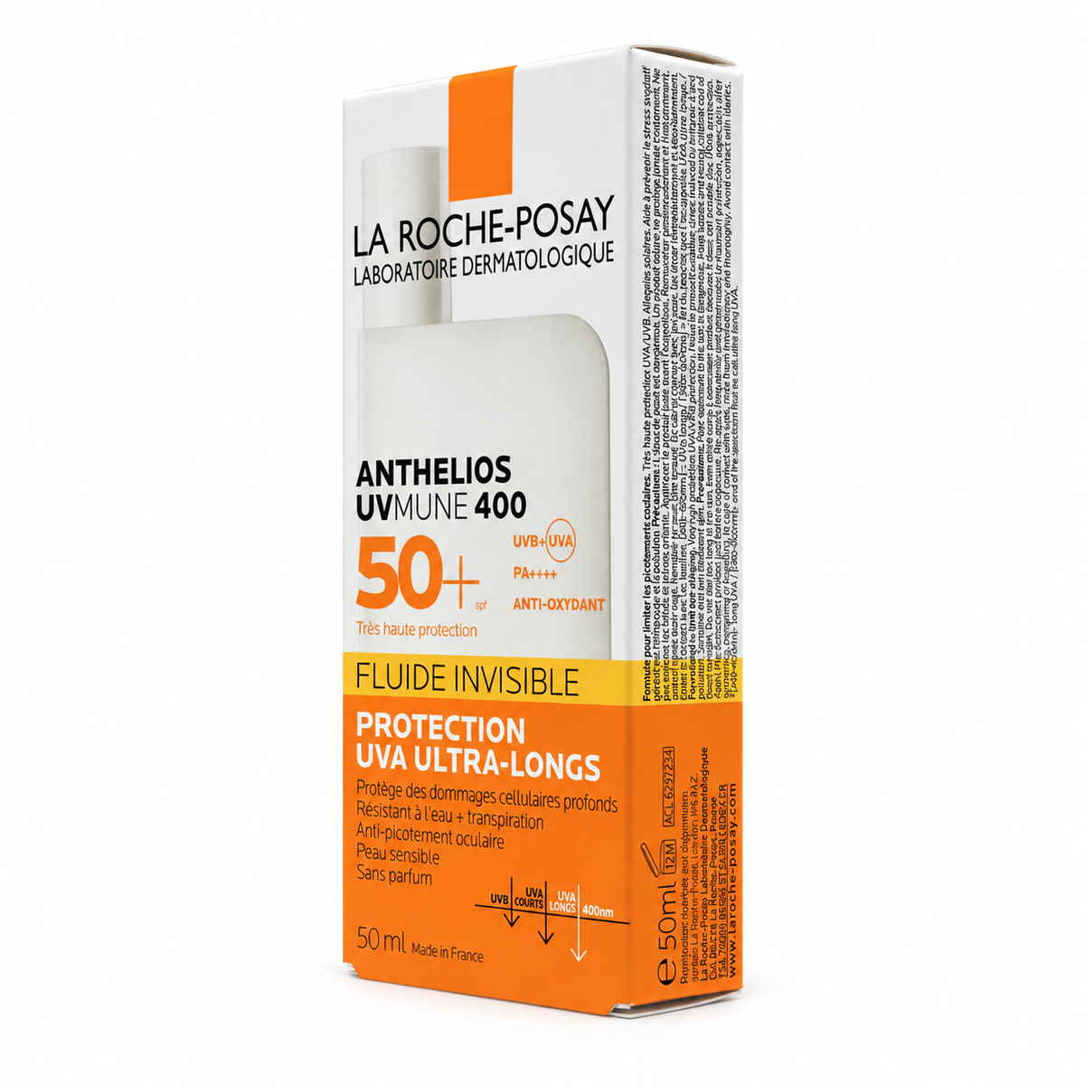 La Roche Posay Anthelios UVMUNE 400 Invisible Fluid SPF50+ 50ML - لاروش بوزيه أنثيليوس يوفي ميون 400 فلويد غير مرئي SPF50+ 50 مل