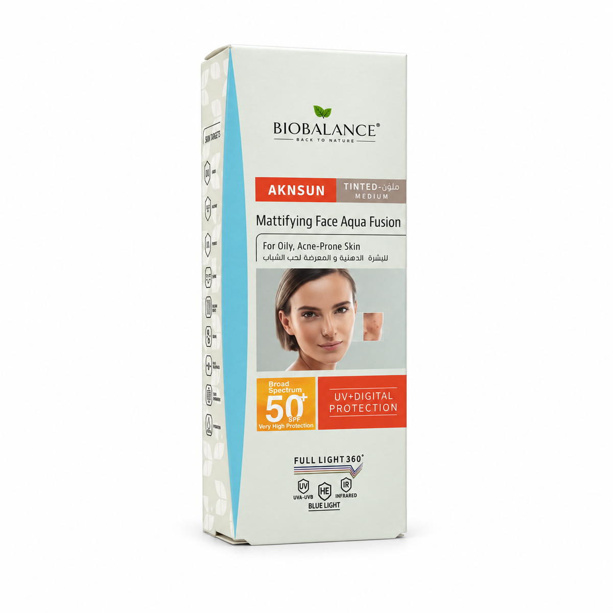 Bio Balance Aknsun Tinted Sunblock SPF 50+ 40ml - بايو بالانس اكنسن واقي شمس ملون SPF 50+ 40 مل