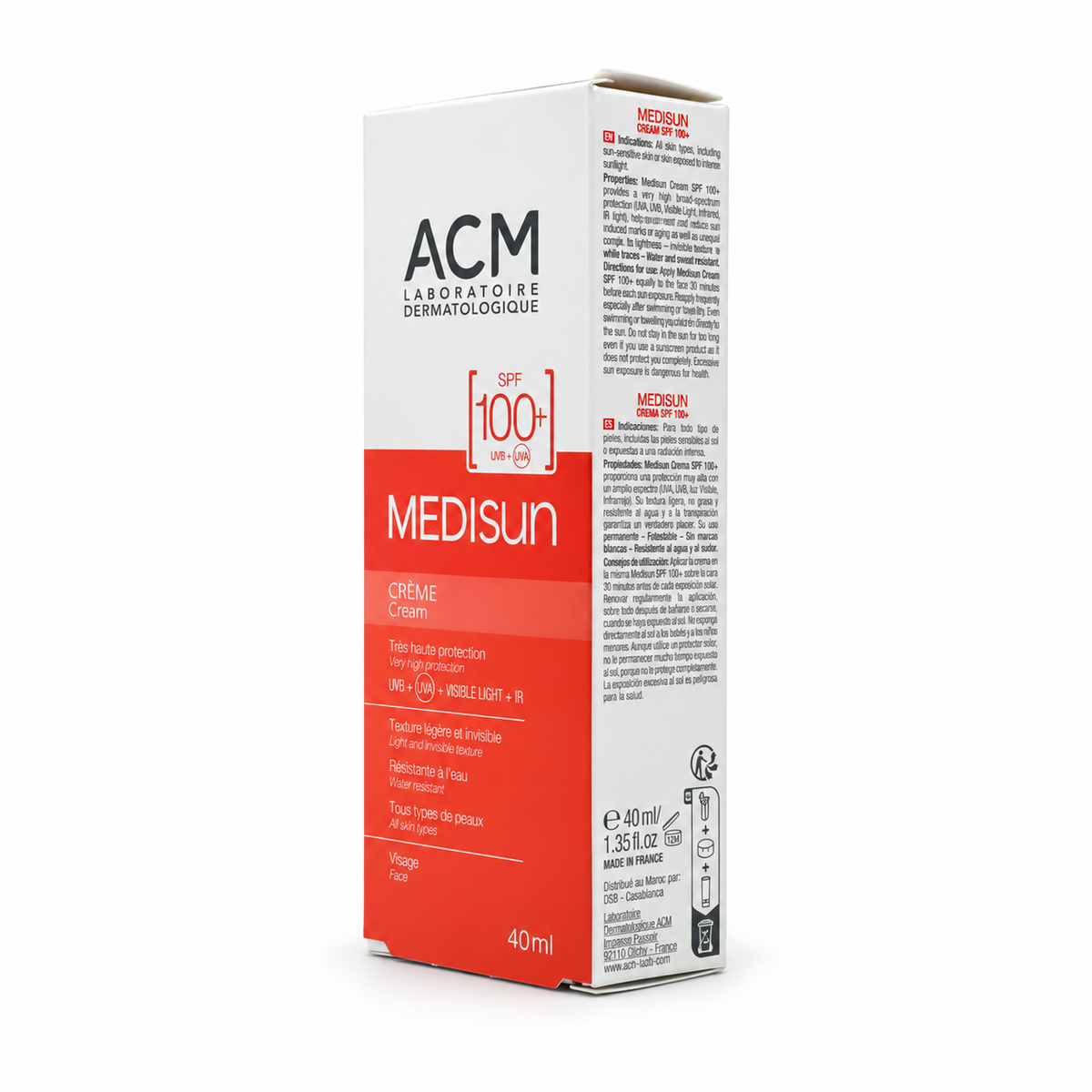 ACM Medisun Invisible Sunscreen Cream SPF 50+ 40ml - اي سي ام ميديسن كريم واقي شمس غير مرئي SPF 50+ 40 مل